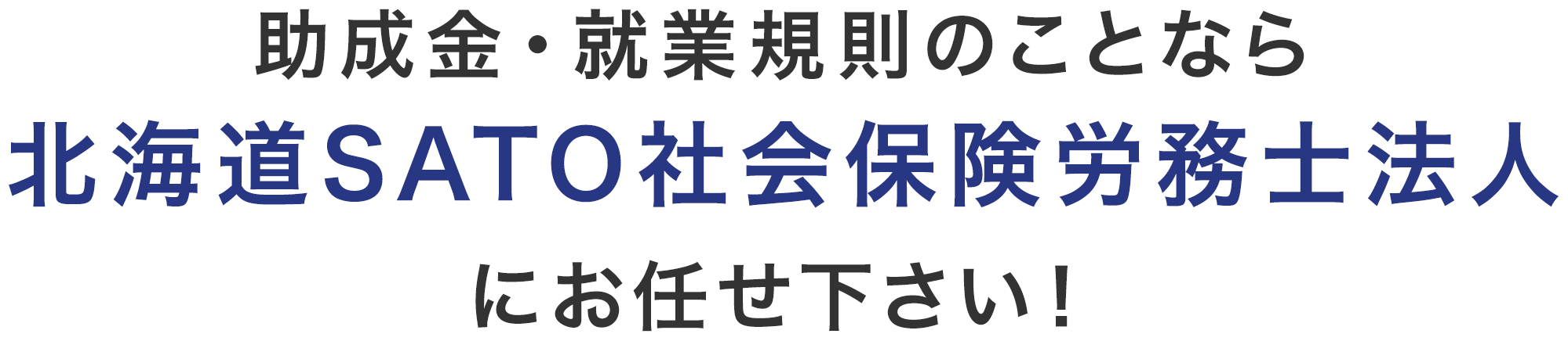 助成金・就業規則のことなら北海道SATO社会保険労務士法人にお任せ下さい！